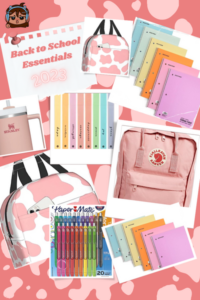 Pink Girl Back To School Essentials 2023